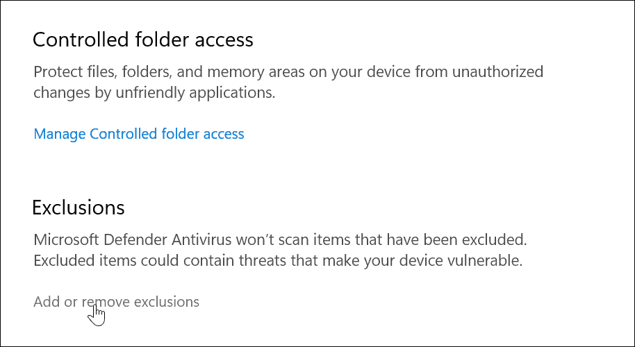 uitsluitingen gebruik Windows Security op Windows 11 voor optimale bescherming