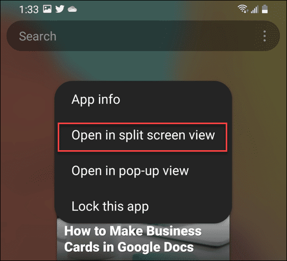 hoe het scherm te splitsen op Android