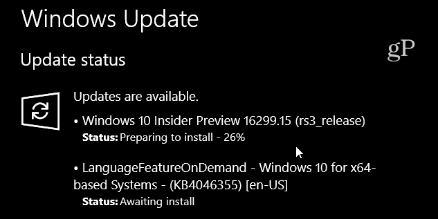 Windows 10 Build 16299-15 cumulatieve update