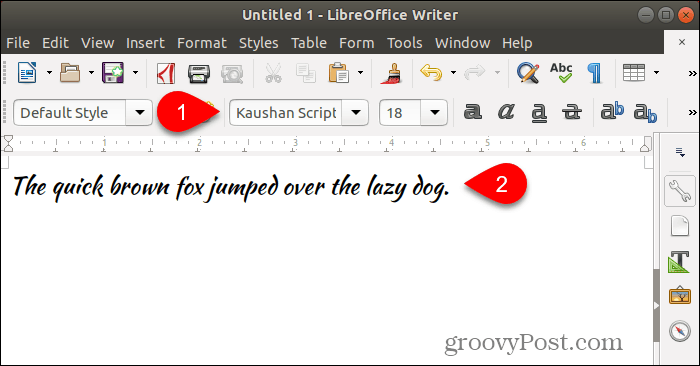 Een nieuw lettertype gebruiken in LibreOffice Writer
