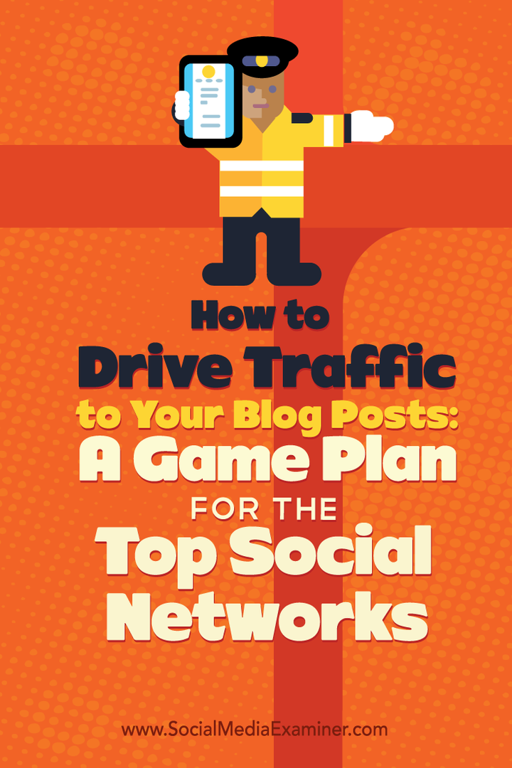 Hoe u verkeer naar uw blogberichten kunt leiden: een spelplan voor de beste sociale netwerken: sociale media-examinator