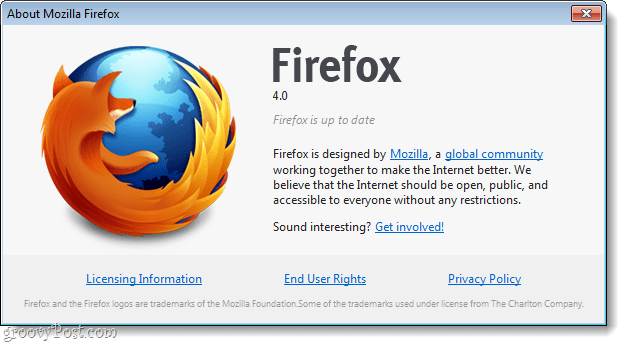 Firefox 4 is up-to-date