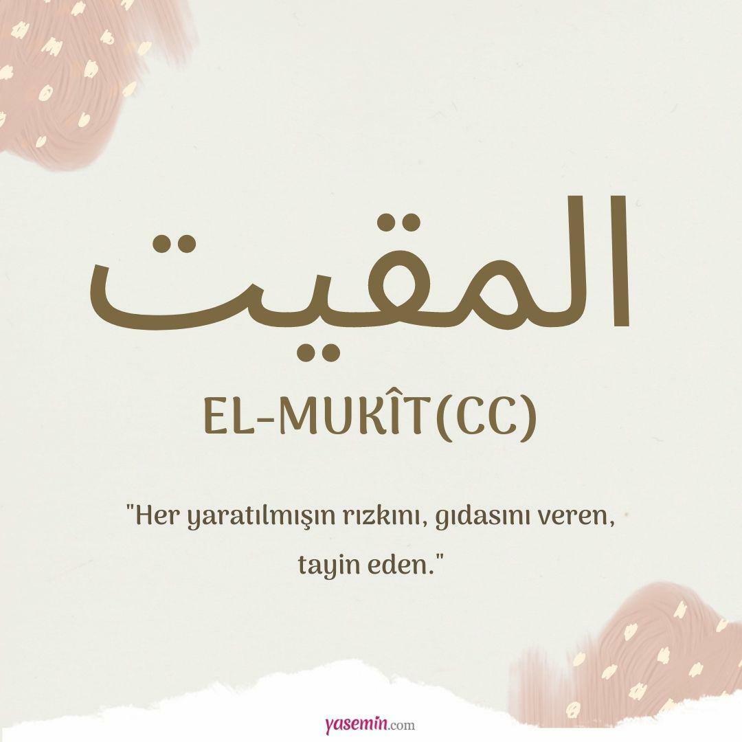 Wat bedoelt al-Mukit (cc) met de 100 mooie namen in Esmaül Hüsna?