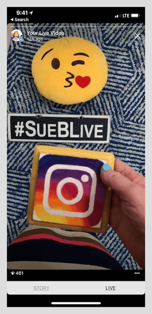 Sue krijgt veel betrokkenheid via Instagram-verhalen.