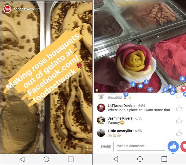 instagram verhalen voedselnetwerk