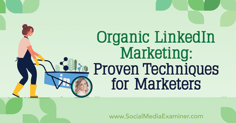 Organische LinkedIn-marketing: bewezen technieken voor marketeers: social media-examinator