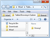 browsen met tabbladen in Windows 7 Explorer