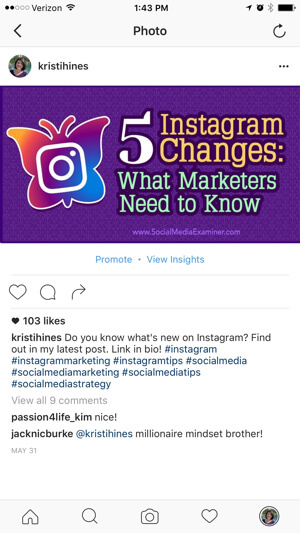 instagram post promoten