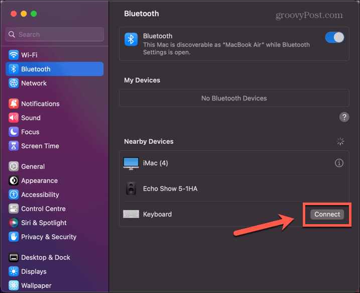 mac connect bluetooth-toetsenbord