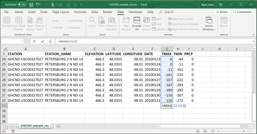 De MAX-functie gebruiken in Excel