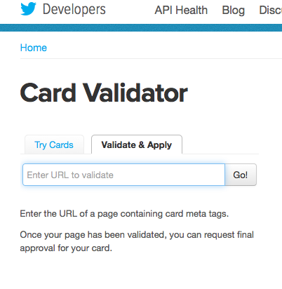 twitter kaart validator