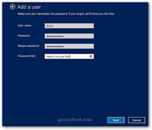 Maak een lokaal account aan in Windows 8 en log in zonder internetverbinding