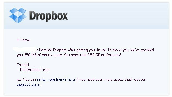 Update: Hoe krijg je "10 optredens" van Dropbox Storage gratis
