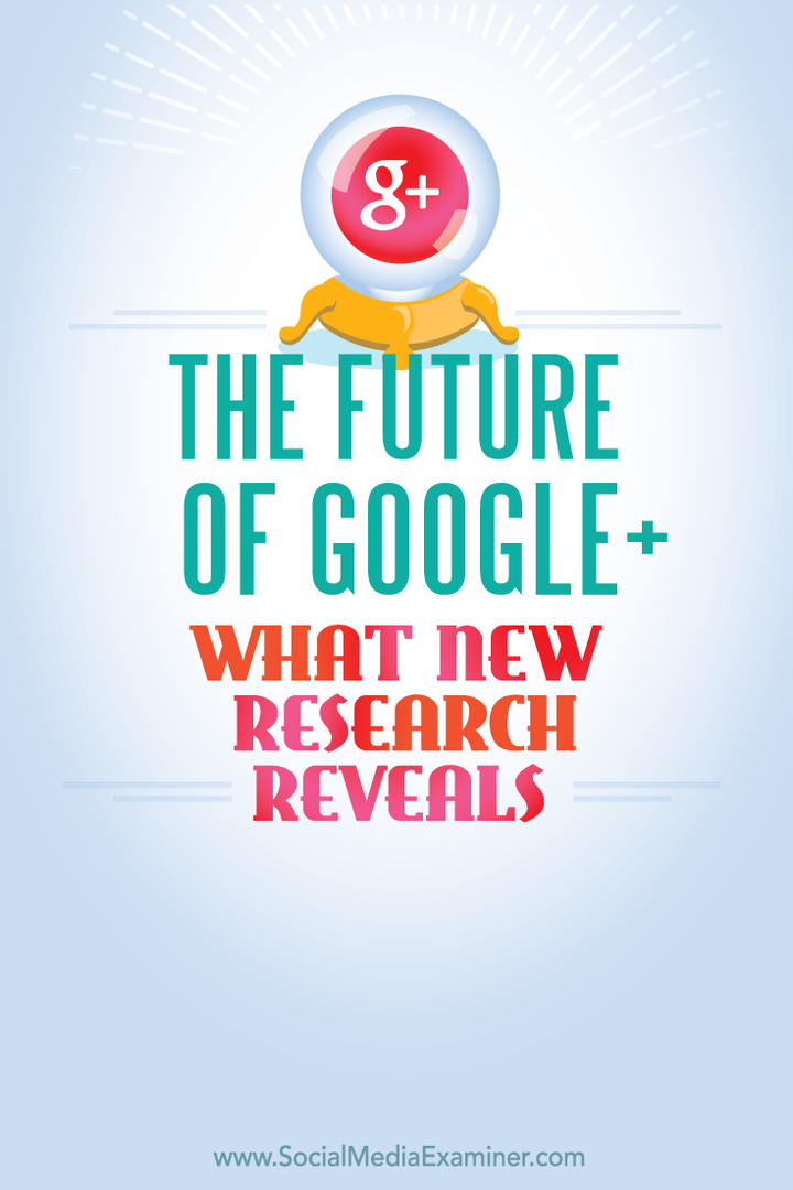 onderzoek naar de toekomst van google plus