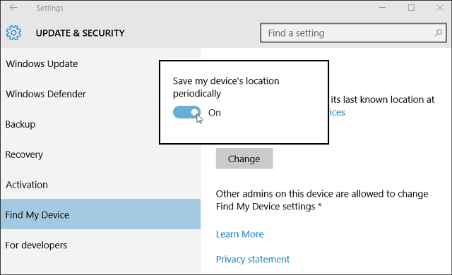 Hoe Find My Device voor Windows 10 in te schakelen