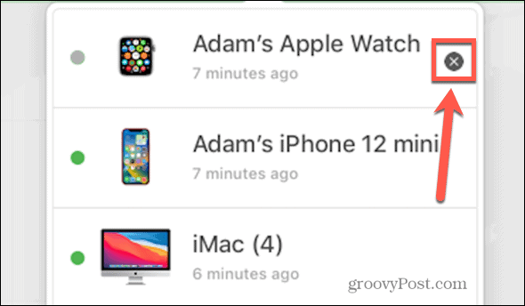 icloud verwijder apple watch x