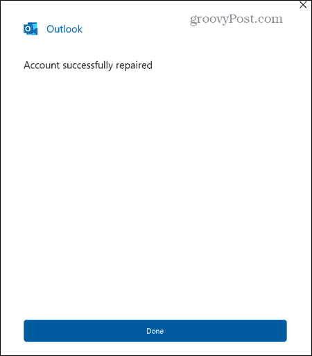 Outlook-account gerepareerd