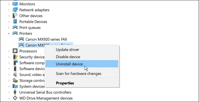 verwijder fix printer drive is niet beschikbaar op Windows 11