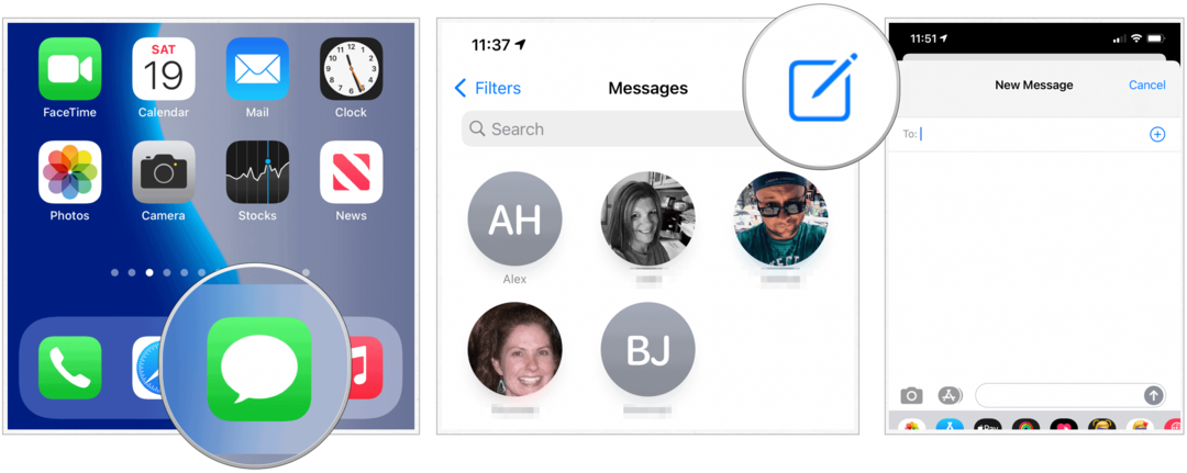 iOS 14 maakt een groepsbericht