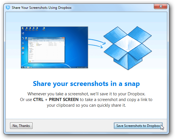 Upload en deel automatisch screenshots met Dropbox