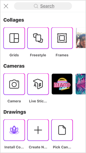 Maak een collage, maak een tekening, selecteer een achtergrond, zoek naar gratis afbeeldingen of maak een foto met PicsArt.