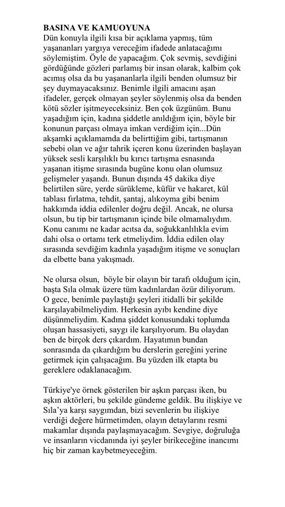 Ahmet Kural verontschuldigde zich bij Sıla