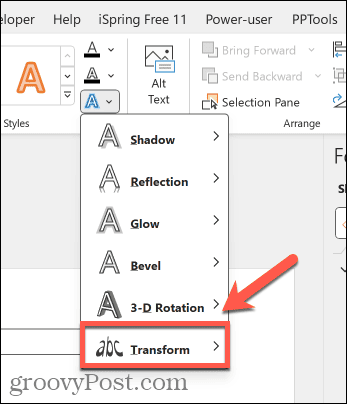 Powerpoint-transformatie-effecten