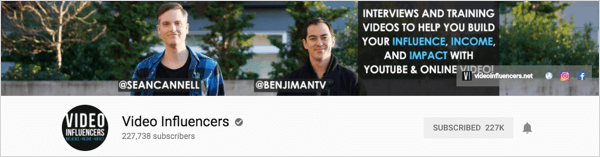Video Influencers is een kanaal dat wekelijkse interviews produceert.