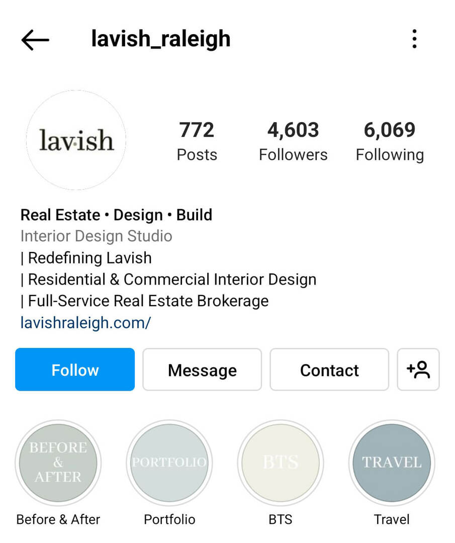 instagram-bio-lavish_raleigh-voorbeeld. 