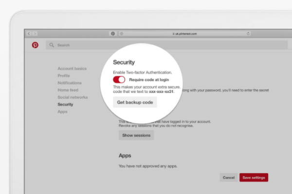 Pinterest implementeert de komende weken tweefactorauthenticatie en andere nieuwe beveiligingsmaatregelen voor alle gebruikers.