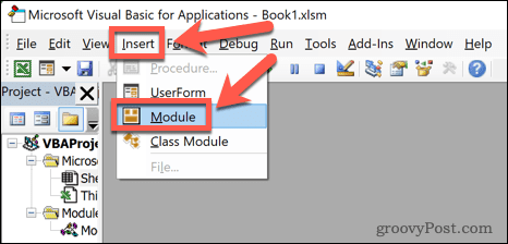 excel vba invoegmodule