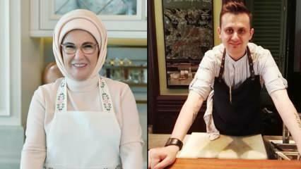 Emine Erdoğan feliciteerde de chef-kok Fatih Tutak, die de Michelin-ster ontving!