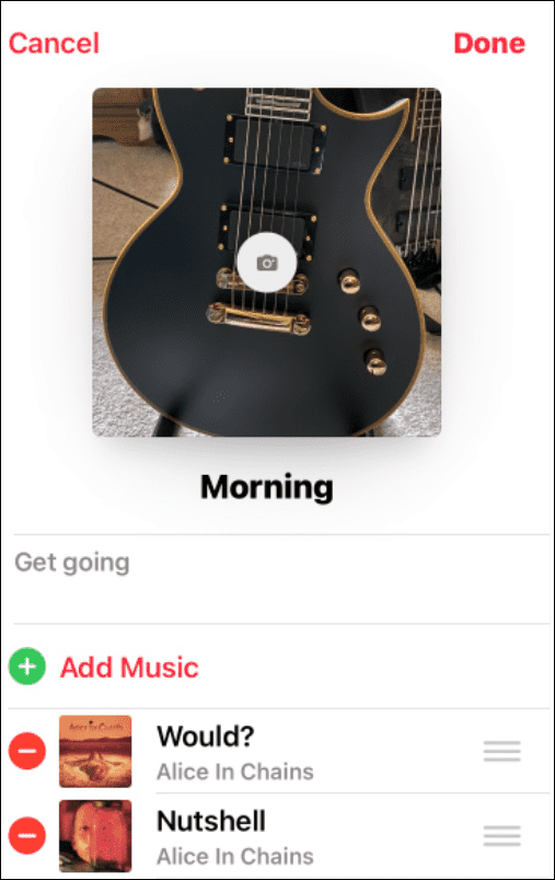 verander een afspeellijstafbeelding op Apple Music