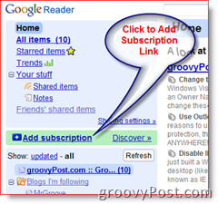 How-To Google Reader RSS-feedabonnement toevoegen