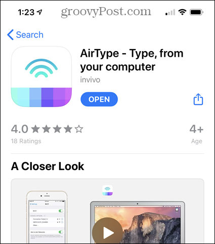 AirType in de App Store