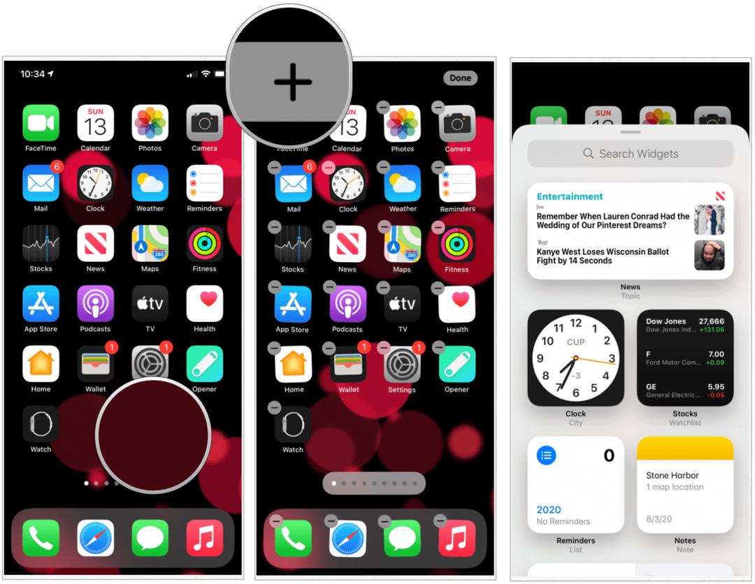 iOS 14 widgets-instellingen