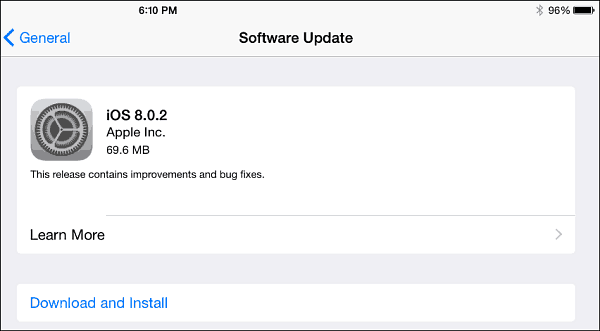 Apple brengt iOS 8.0.2 uit dat de problemen van de eerste update verhelpt