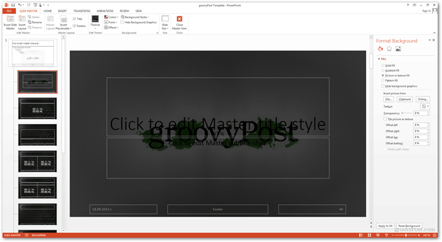 Office 2013-sjabloon Maken Aangepast ontwerp maken POTX Dia's aanpassen Zelfstudie Achtergrondinformatie