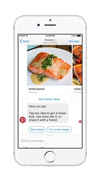 De Pinterest-bot brengt de kracht van Pinterest Search en aanbevelingen naar Messenger.