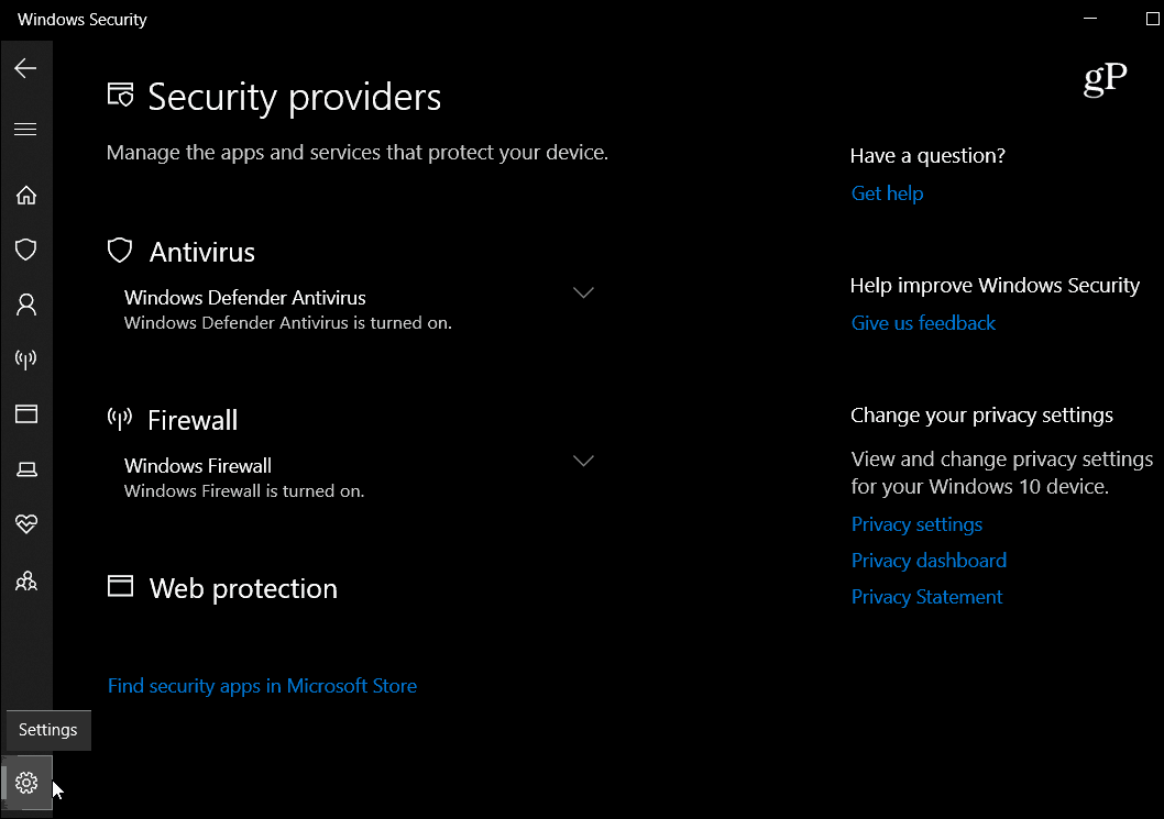 Wat is er nieuw in Windows 10 oktober 2018 Beveiligingsinstellingen bijwerken