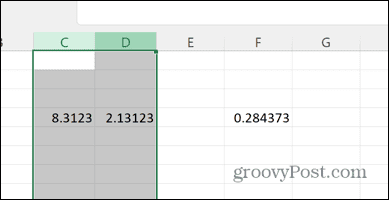 Excel uitgevouwen kolommen