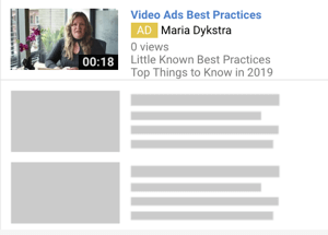 Hoe u een YouTube-advertentiecampagne opzet, stap 6, kies een YouTube-advertentie-indeling, voorbeeld TrueView-discovery-advertenties