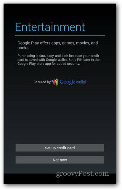 Nexus 7-gebruikersaccounts - Google Wallet