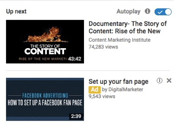  Uw YouTube-advertentie als gesponsorde video.