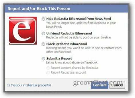 Facebook-rapport - blokopties