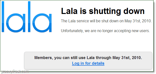 lala.com wordt afgesloten