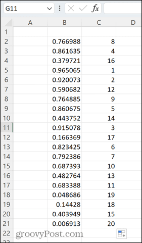 excel rang resultaat