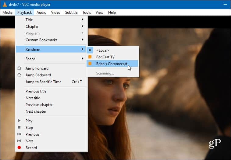 VLC Desktop naar Chromecast