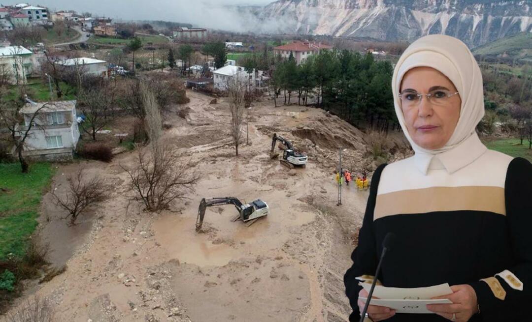 Het delen van rampen over overstromingen kwam van Emine Erdoğan! 
