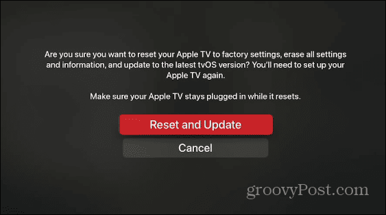 Apple TV resetten